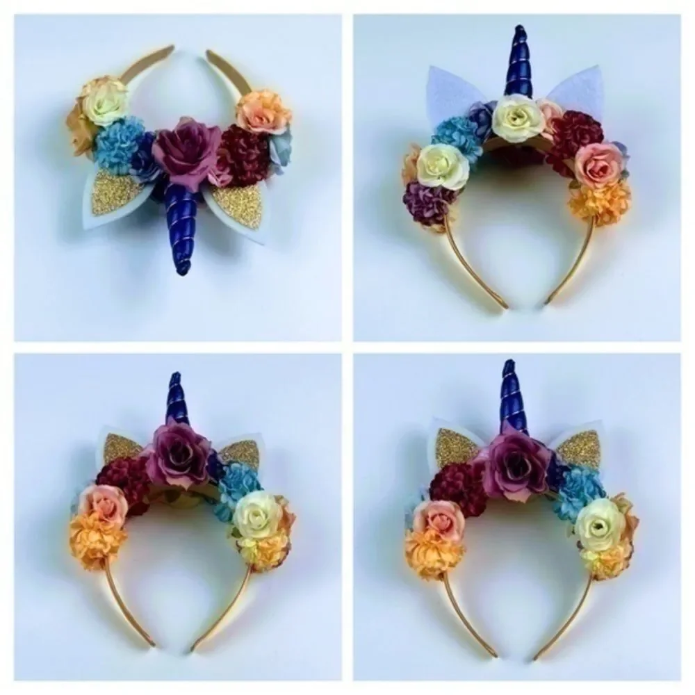 Adorable & colorful Hand-crafted Unicorn crown.